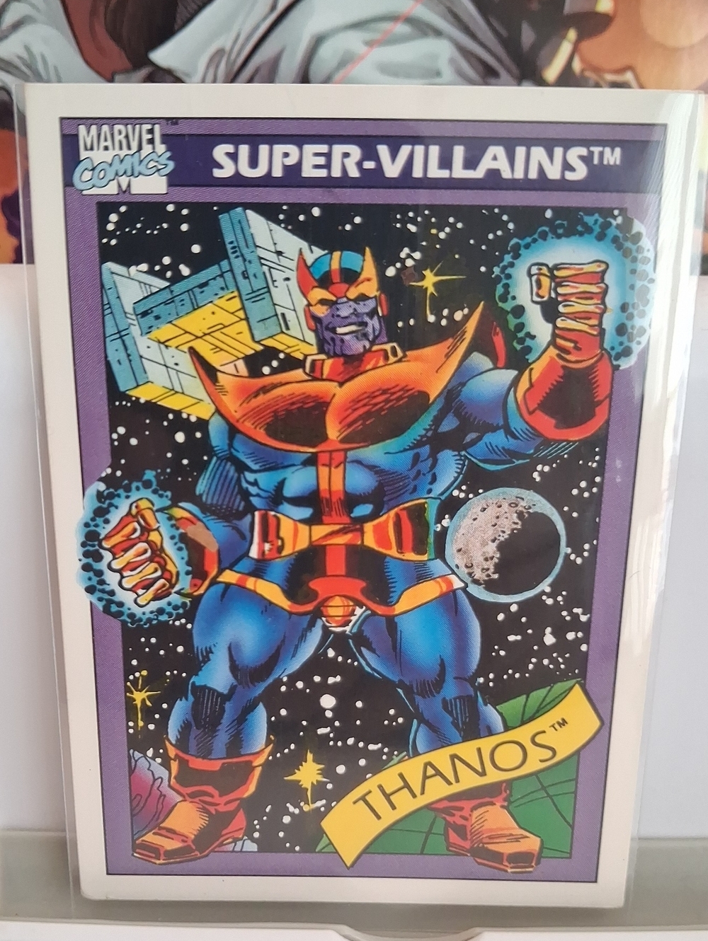Marvel Thanos Super-Villains Party Poster — Purple, Blue & Red